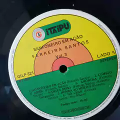 Lp Ferreira Santos - Sanfoneiro em ação vol.3 autografado - Sebo Casa Laranja