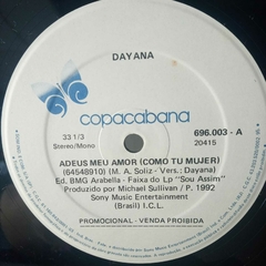 LP Dayana - Disco mix Adeus meu amor - Sebo Casa Laranja