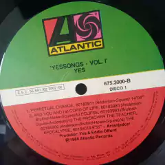Lp Yes - Yessongs vol.I - Sebo Casa Laranja