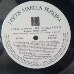 LP Coral Universidade de São Paulo - Discos Marcus Pereira - Sebo Casa Laranja