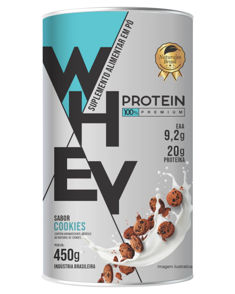 Suplemento Whey Protein 100% Premium- Sabor Cookies- Alta performance, recuperação e resultados reais Alta performance, recuperação e resultados reais - comprar online