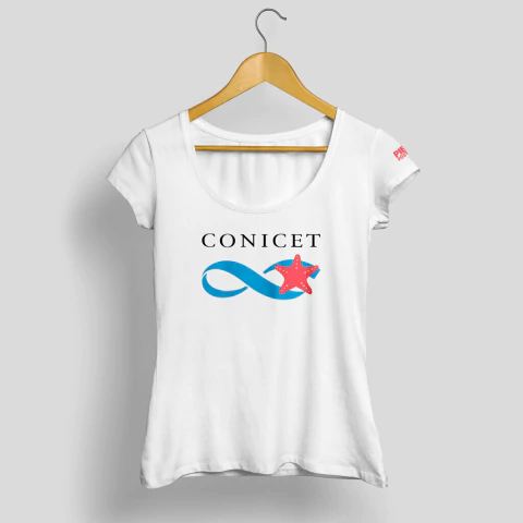 Remeras / CONICET con estrellita (dama) - comprar online