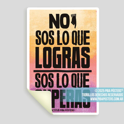 Calco / No sos lo que logras, sos lo que superas - comprar online