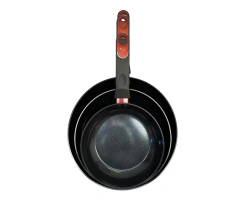 Set de 3 sartenes FOODE antiadherentes con acabado estriado - comprar en línea