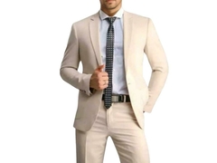 Terno Slim Oxford Premium Bege + Colete - comprar online