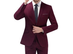 Costume Slim Oxford Premium Bordô