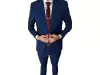 Costume Slim Microfibra Azul Marinho