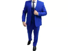 Terno Slim Oxford Premium Azul Royal + Colete na internet