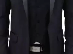 Smoking Poliviscose Preto Com Lapela Acetinada na internet