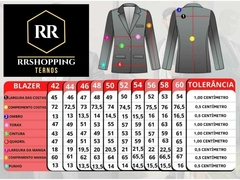 Costume Slim Microfibra Azul Claro Melange - RRShopping Ternos