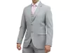 Terno Slim Oxford Premium Cinza Claro + Colete