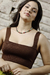 CROPPED TRICÔ CAFÉ - loja online