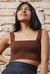 CROPPED TRICÔ CAFÉ - comprar online