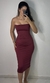VESTIDO TUBINHO MIDI VINHO
