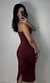 VESTIDO TUBINHO MIDI VINHO - comprar online