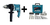 Taladro-rotomartillo 710w Makita Hp1630 + 34 Acce D36980 - tienda en línea