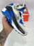 Air max 90 branco preto azul