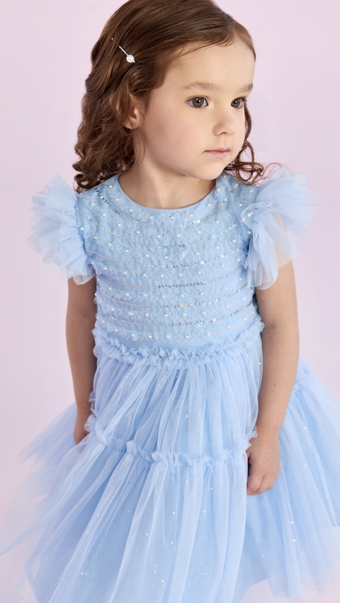 Vestido Petit Cherie azul Ref : 26212