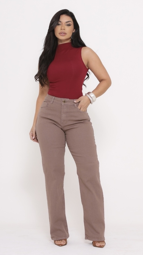 Calça reta marrom Conclusão Jeans - comprar online