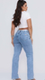 Calça jeans reta sol cinto prata - Nix Fashion