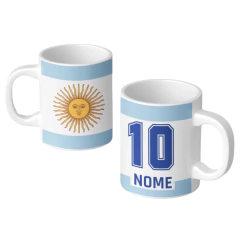 Caneca Argentina Personalizada Com Nome E Número