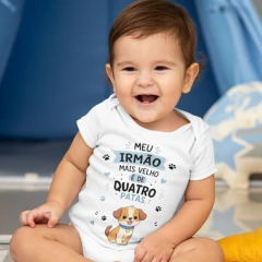 Body Bebê Meu Irmão Tem Quatro Patas Cachorro - comprar online