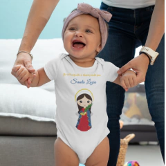 Body Bebê Religioso Santa Luzia com Oração | Dona Kraft na internet