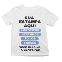 Camiseta Infantil Personalizada Frente OU Costas na internet