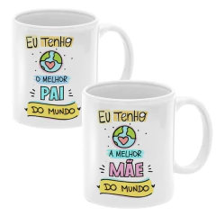 Kit Canecas Personalizadas com Foto – Melhor Pai e Melhor Mãe do Mundo | Dona Kraft - comprar online