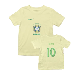 Camiseta Infantil Brasil Seleção Brasileira Personalizada com Nome