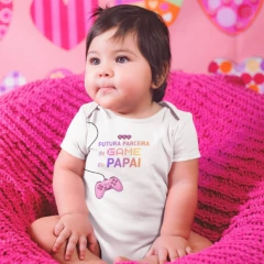 Body Bebê Personalizado Futura Parceira de Game do Papai - comprar online