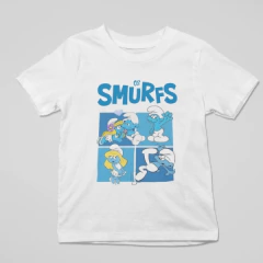 Camiseta Infantil Os Smurfs Smurfette e Desastrado - comprar online