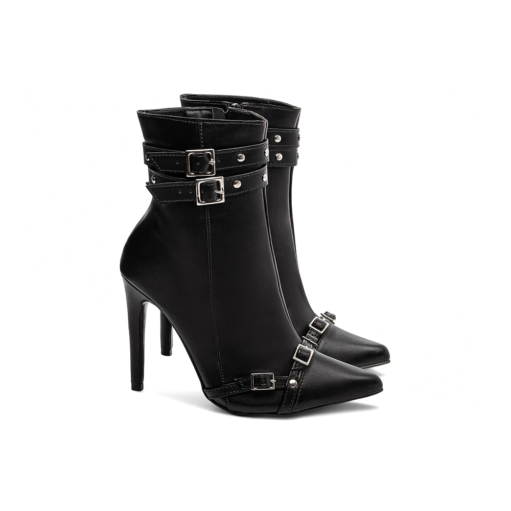 Bota Bico Fino Salto 12 Cano Médio Torricella 80023A