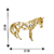 Escultura Cavalo Metal Dourado Imponente Decorativo Aparador - comprar online