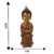 Escultura Buda em Pé Resina Detalhe Cobre Meditação - comprar online