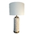 Luminária Abajur cor Pedra Dourado Mesa Criado Quarto Cúpula