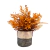 Arranjo Planta Verde Cor Coral Artificial em Vaso Ceramica