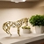 Escultura Cavalo Metal Dourado Imponente Decorativo Aparador