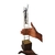 Escultura Pessoa Subindo Escada Metal Dourada Decoração