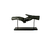 Escultura Aperto Mãos Resina Preto Decorativo na Base Metal