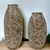 Vasos Bege em Resina com Estilo Folhas Desenhada (Par) - Natuhome | Esculturas, Decoração, Peças Decorativas E Muito Mais