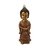 Escultura Buda em Pé Resina Detalhe Cobre Meditação
