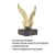 Escultura Pássaro Dourado Base Cor Cimento Resina Moderno P - loja online