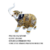 Escultura Elefante Decorativa Detalhes Dourado G - comprar online