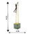 Escultura Pessoa Subindo Escada Metal Dourada Decoração - comprar online