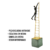 Escultura Pessoa Subindo Escada Metal Dourada Decoração na internet