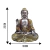 Escultura Buda Sentado Resina Prateado com Dourado Zen G - comprar online
