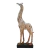 Escultura Girafa em Resina com cabeça Prateada G