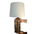 Luminária Abajur Vidro Ambar Mesa Criado Quarto Com Cúpula - comprar online