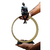 Imagem do Escultura Pessoa em Resina Circulo Metal Dourado Decoração